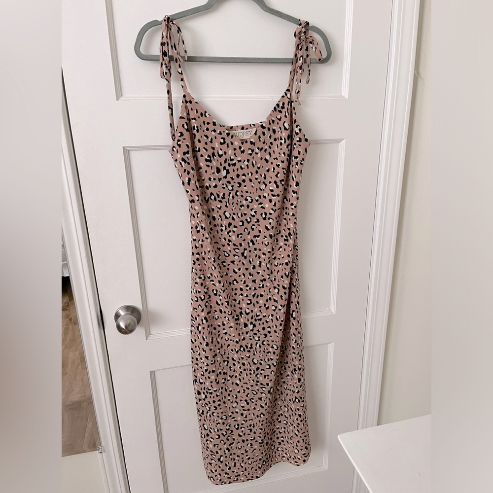 Large Audrey 3 +1 leopard print dress with tie straps